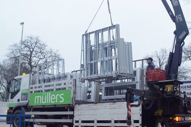 Müllers at the construction site